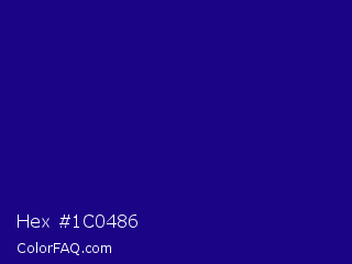 Hex #1c0486 Color Image