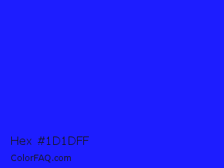 Hex #1d1dff Color Image
