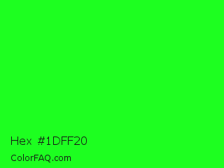 Hex #1dff20 Color Image