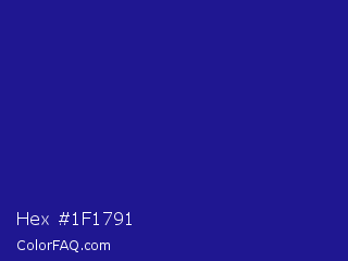 Hex #1f1791 Color Image