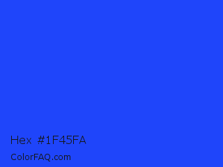 Hex #1f45fa Color Image