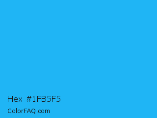 Hex #1fb5f5 Color Image