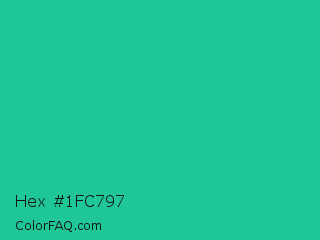 Hex #1fc797 Color Image