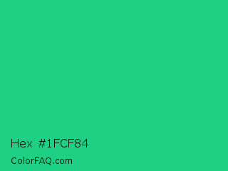 Hex #1fcf84 Color Image