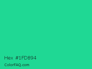 Hex #1fd894 Color Image