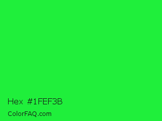 Hex #1fef3b Color Image