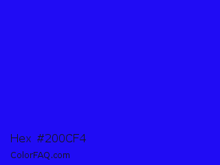 Hex #200cf4 Color Image