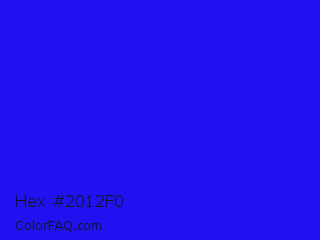 Hex #2012f0 Color Image