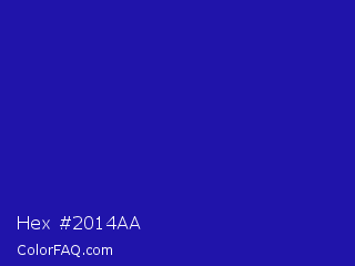 Hex #2014aa Color Image
