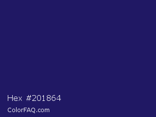 Hex #201864 Color Image