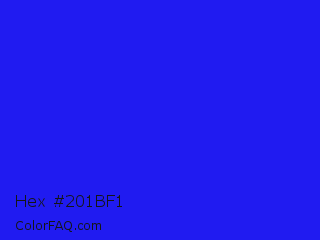 Hex #201bf1 Color Image