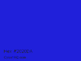 Hex #2020da Color Image