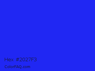 Hex #2027f3 Color Image