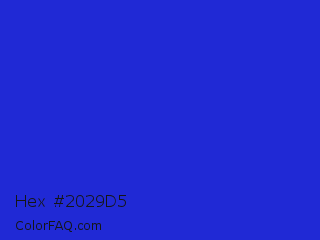 Hex #2029d5 Color Image
