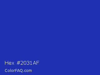 Hex #2031af Color Image