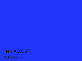 Hex #2035f7 Color Image