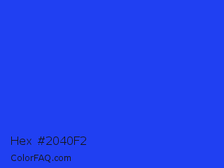 Hex #2040f2 Color Image