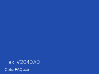 Hex #204dad Color Image