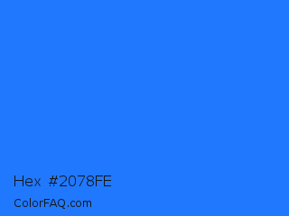 Hex #2078fe Color Image