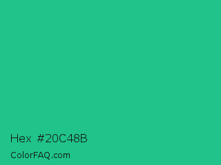 Hex #20c48b Color Image