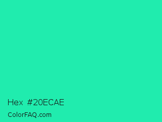 Hex #20ecae Color Image