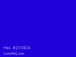 Hex #2100da Color Image