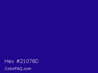 Hex #21078d Color Image
