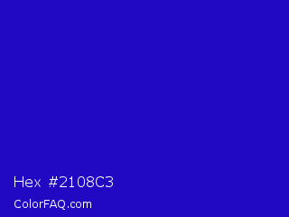 Hex #2108c3 Color Image