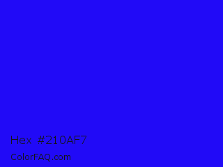 Hex #210af7 Color Image