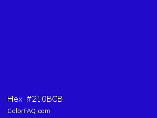 Hex #210bcb Color Image