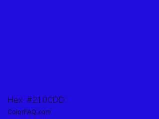 Hex #210cdd Color Image