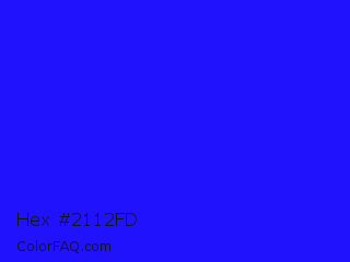 Hex #2112fd Color Image