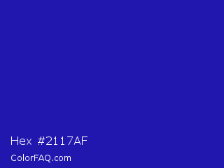 Hex #2117af Color Image