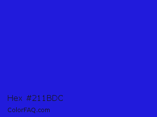 Hex #211bdc Color Image