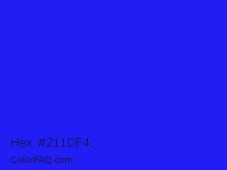 Hex #211df4 Color Image