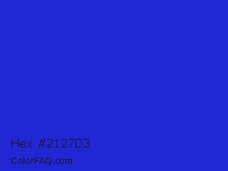 Hex #2127d3 Color Image