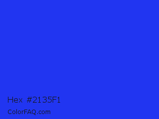 Hex #2135f1 Color Image