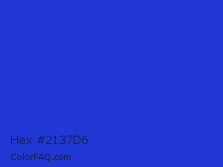 Hex #2137d6 Color Image