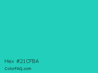 Hex #21cfba Color Image