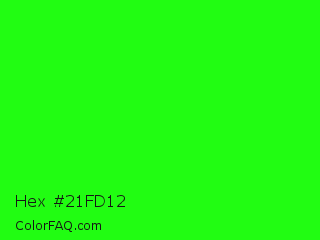 Hex #21fd12 Color Image