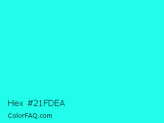 Hex #21fdea Color Image
