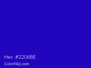 Hex #2206be Color Image