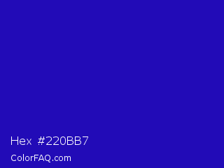 Hex #220bb7 Color Image
