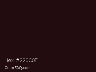 Hex #220c0f Color Image