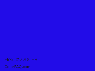 Hex #220ce8 Color Image