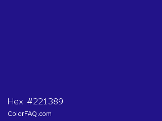 Hex #221389 Color Image