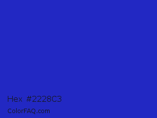 Hex #2228c3 Color Image