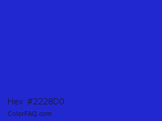 Hex #2228d0 Color Image
