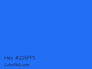 Hex #226ff5 Color Image