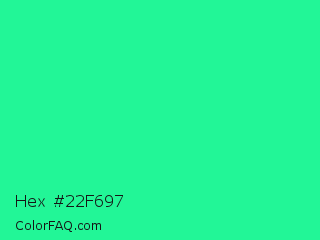 Hex #22f697 Color Image